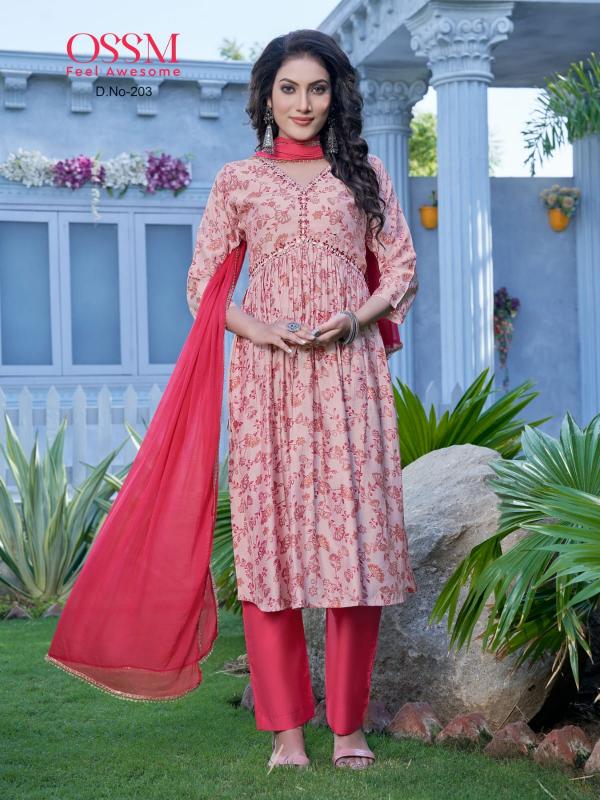 Ossm Resham Vol 2 Kurti With Bottom Dupatta Collection